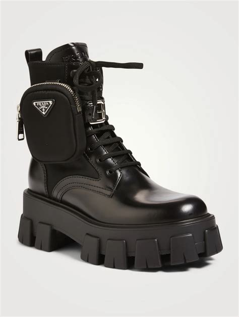 prada combat boots used|prada combat boots with pouches.